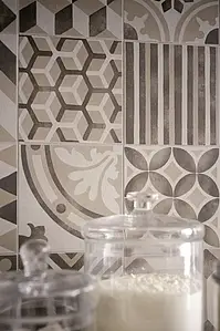 Background tile, Glazed porcelain stoneware, 15x15 cm, Surface Finish matte